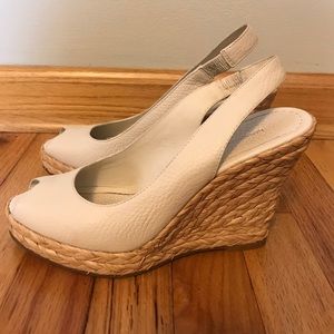 Banana Republic Raffia Slingback Wedges